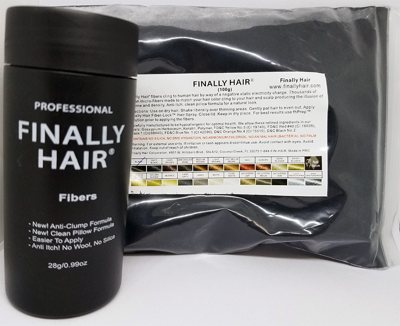 Refill Bag - 100 Grams Hair Fibers Plus Empty Applicator Bottle